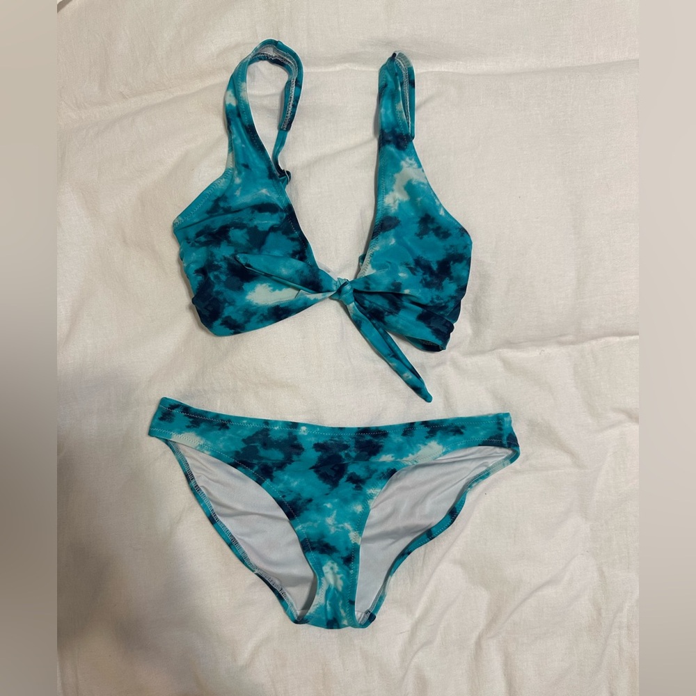 Old Navy Blue Tie-Dye Bikini Set